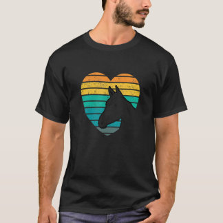 Heart Graphic Horse Lover Equestrian Rider Horses  T-Shirt