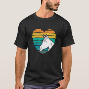 Heart Graphic Horse Lover Equestrian Rider Horses T-Shirt
