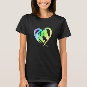 Heart Graphic Horse Lover Equestrian Rider Horses T-Shirt