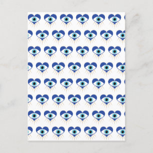 Heart Greek Evil Eye Postcard