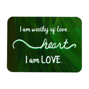 "Heart" Green Heart Chakra Love Words Magnets