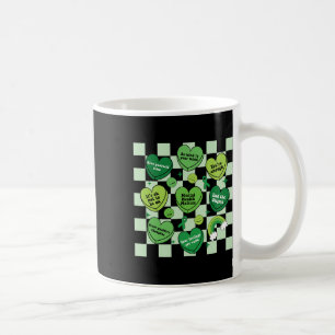 Heart Green Ribbon Mental Health Problems Awarenes Coffee Mug