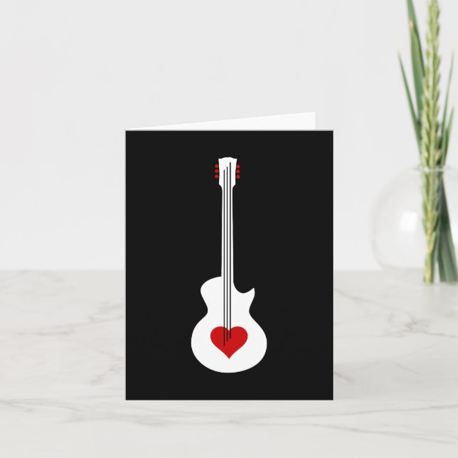 Heart Guitar Holiday Card (Front)