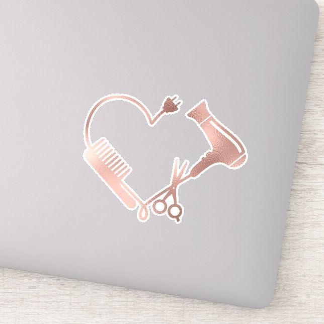Heart Hair Stylist Scissors Salon Hairdresser (Detail)