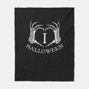 Heart Halloween Skeleton Hand Costume Men Women Ki Fleece Blanket