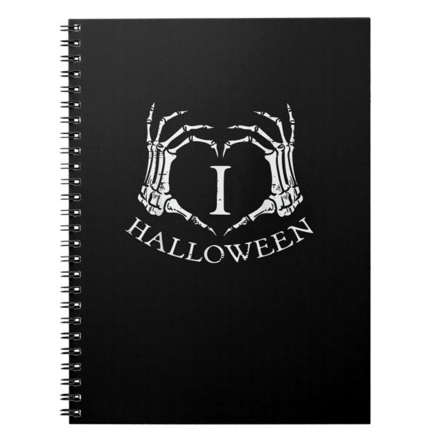 Heart Halloween Skeleton Hand Costume Men Women Ki Notebook (Front)