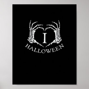 Heart Halloween Skeleton Hand Costume Men Women Ki Poster
