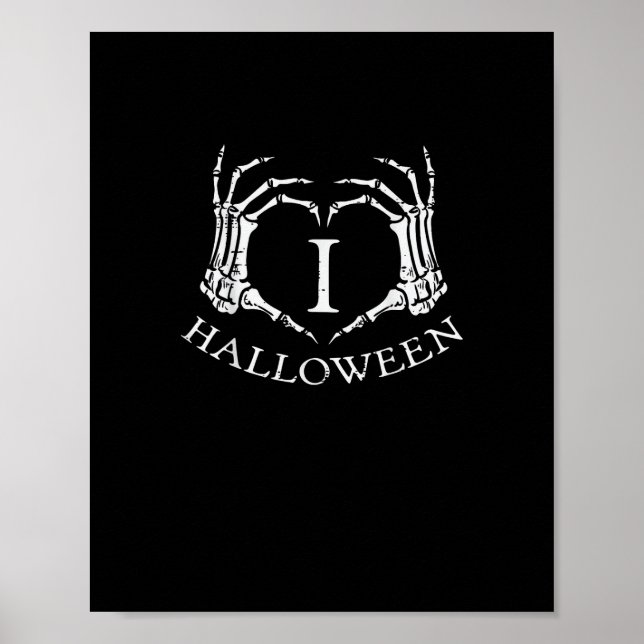 Heart Halloween Skeleton Hand Costume Men Women Ki Poster (Front)