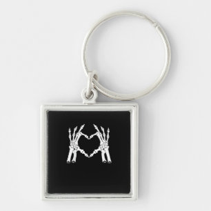 Heart - Halloween Skeleton Hand Key Ring