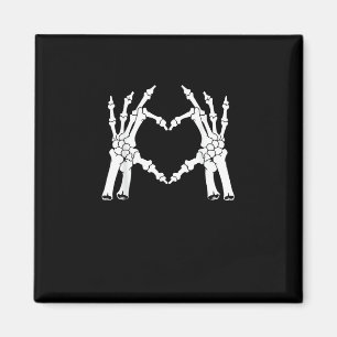 Heart - Halloween Skeleton Hand Magnet