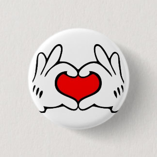 Heart Hand  3 Cm Round Badge