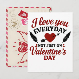 Heart Hand-Drawn Valentines Day Postcard Mail Idea