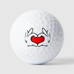Heart Hand Golf Balls