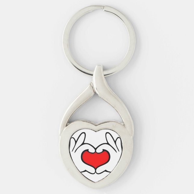 Heart Hand  Key Ring (Front)