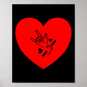 Heart Hand Sign Language Hearing Loss Awareness