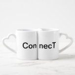 Heart Handle Connecting Coffee Mugs Cups Pair Two<br><div class="desc">Two nestled mugs with a message to share meaningful conversation and time over a beverage with a special someone.</div>