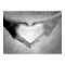 Heart Hands B&W Photo