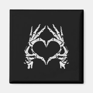 Heart Hands - Halloween - Skeleton Hands Heart Sig Magnet