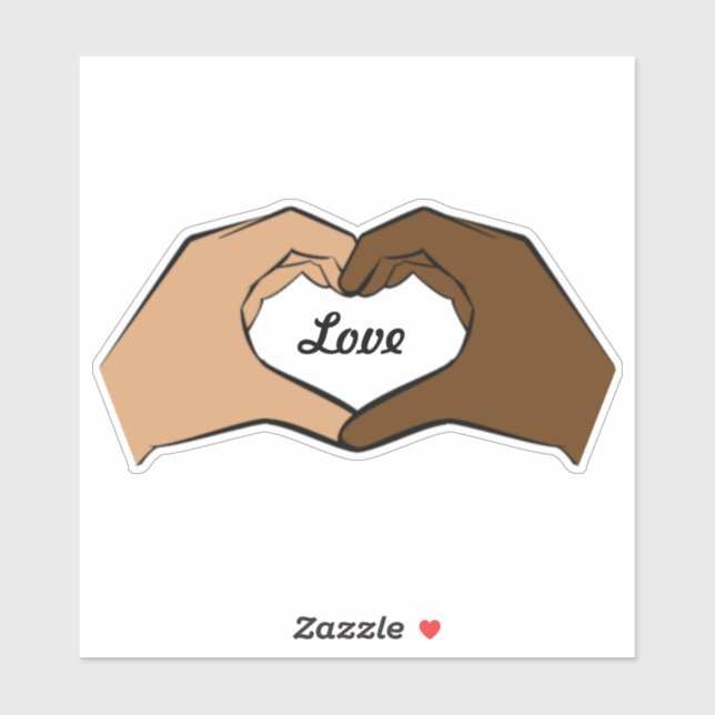 Heart Hands Interracial Love (Sheet)