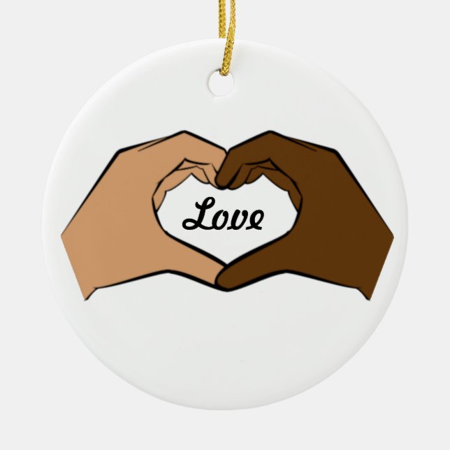 Heart Hands Love Ornament (Front)
