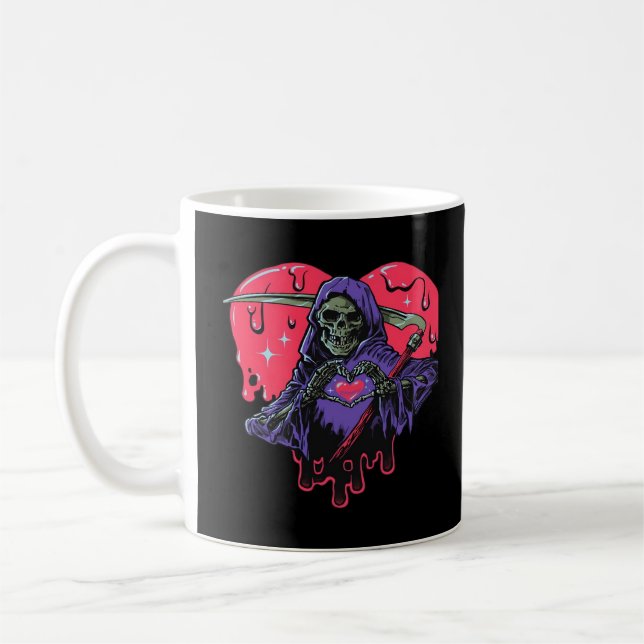Heart Hands Reaper Classic Coffee Mug (Left)