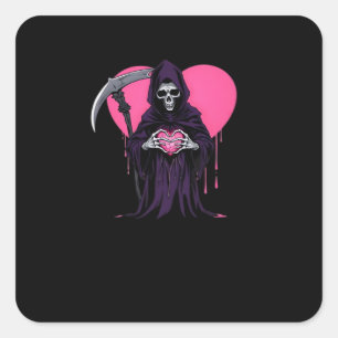 Heart Hands Reaper Classic Look Square Sticker