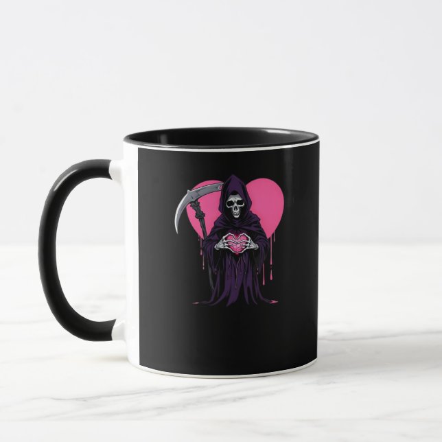 Heart Hands Reaper Classic Meme Mug (Left)
