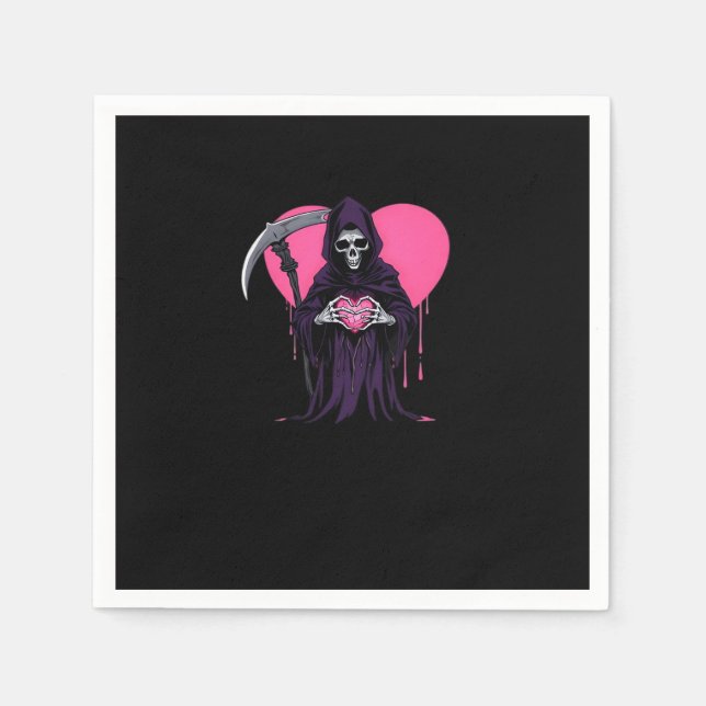 Heart Hands Reaper Classic Meme Napkin (Front)