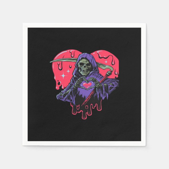 Heart Hands Reaper Classic Napkin (Front)