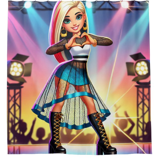 Heart Hands Shower Curtain (Front)