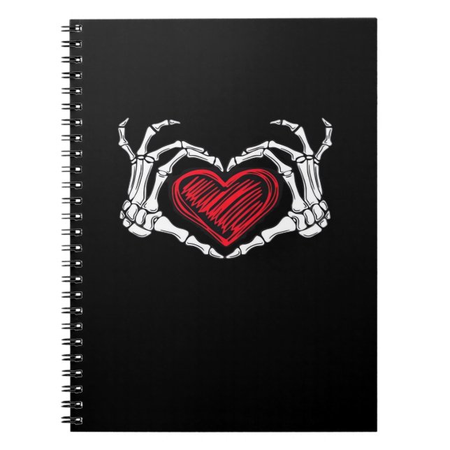 Heart Hands Skeleton Notebook (Front)