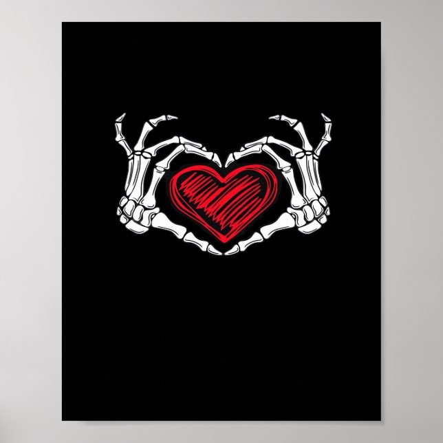 Heart Hands Skeleton Poster (Front)