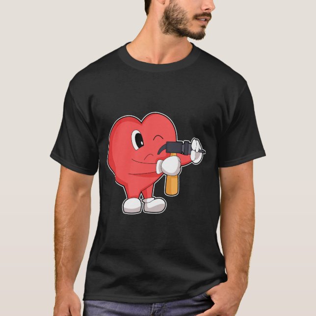 Heart Handyman Drill press T-Shirt (Front)