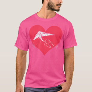 Heart Hang Gliding Heartbeat Hang Glider T-Shirt