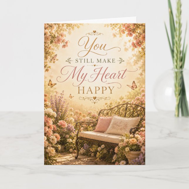 Heart Happy Anniversary Card (Front)