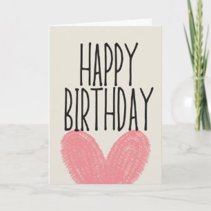 Heart Happy Birthday Card