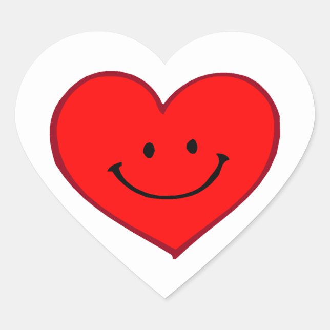 Heart  (Happy Face) Sticker (Front)