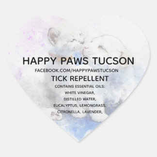Heart Happy Paws Heart Sticker