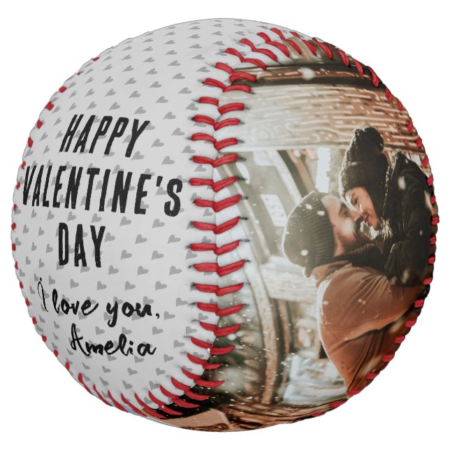 Heart Happy Valentine's Day 2 Photos Boyfriend Softball (Angled)