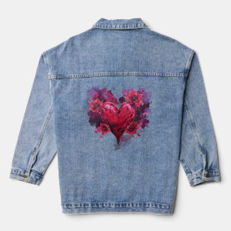 Heart Hazing Bloom Denim Jacket