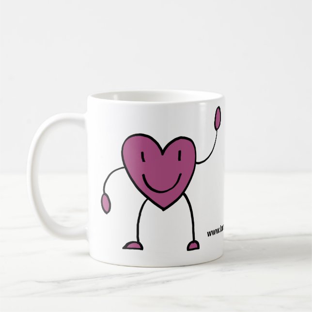 Heart Head Coffee Mug (Left)