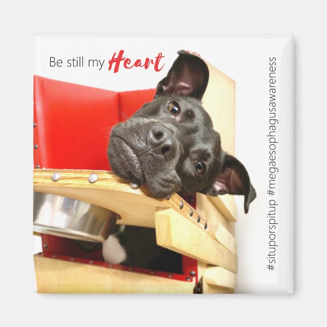 Heart Head-tilt Magnet (Square) (Front)