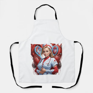 Heart & Healing – Nurse with Anatomical Heart Apron