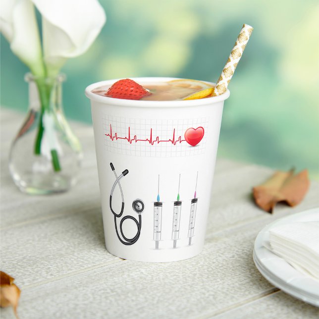 Heart Health Cardiac Medical Paper Cups (Creator Uploaded)