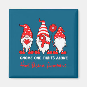 Heart Health Gnome Heart Disease Awareness Chd Red Magnet