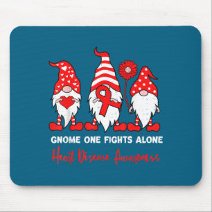Heart Health Gnome Heart Disease Awareness Chd Red Mouse Mat
