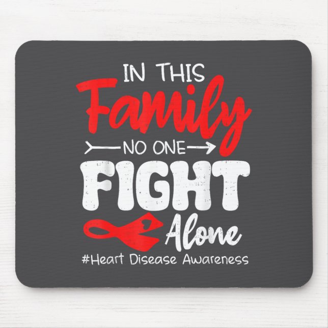 Heart Health Heart Disease Awareness Chd Family Su Mouse Mat (Front)