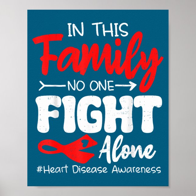 Heart Health Heart Disease Awareness Chd Family Su Poster (Front)