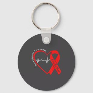 Heart Health Heart Disease Awareness Chd Heartbeat Key Ring
