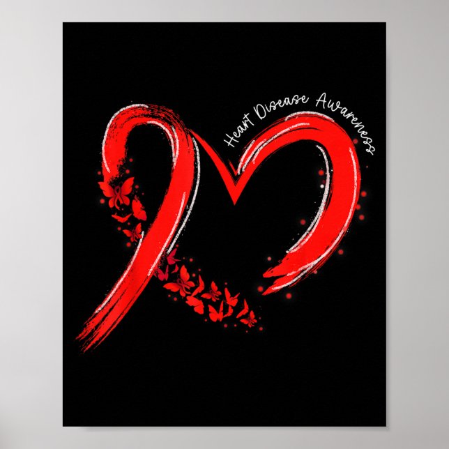 Heart Health Heart Disease Awareness Chd Mens Wome Poster (Front)